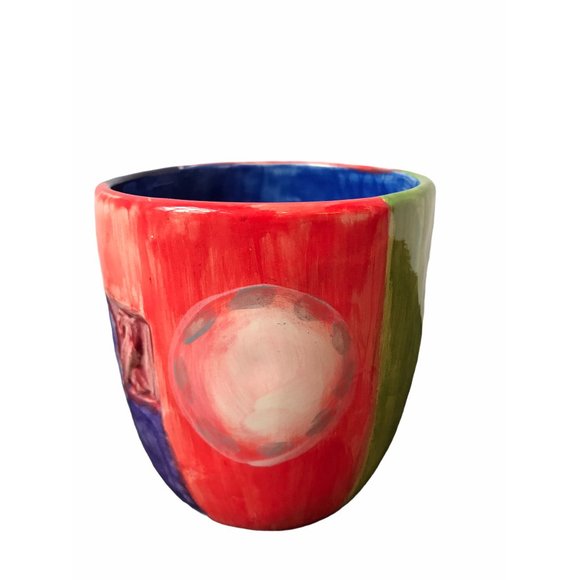 The Avengers Handmade Multicolor Ceramic Coffee Mug Marked Casey - Picture 6 of 8